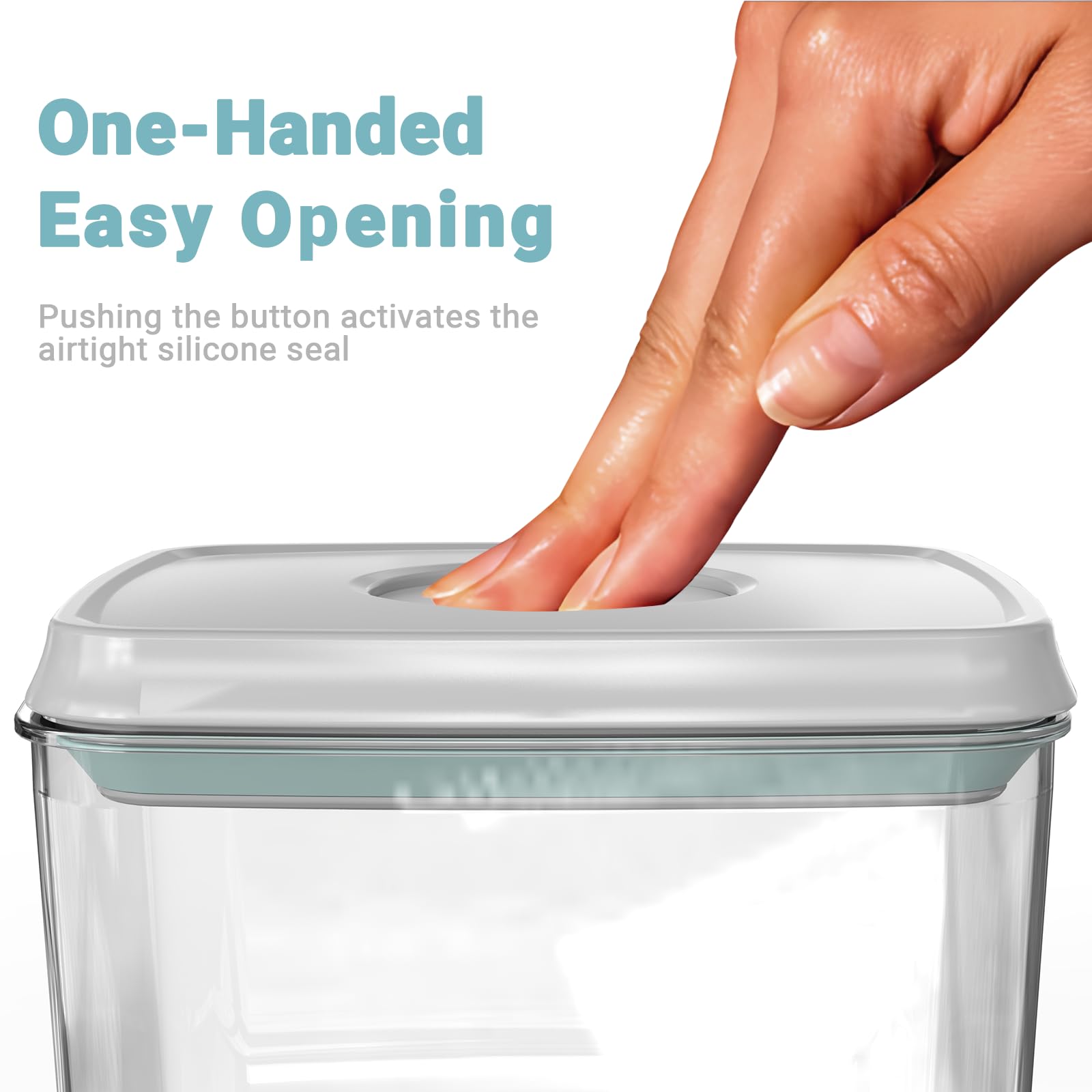 LOYOSEL BPA-free AS plastic container offers clear treat visibility.