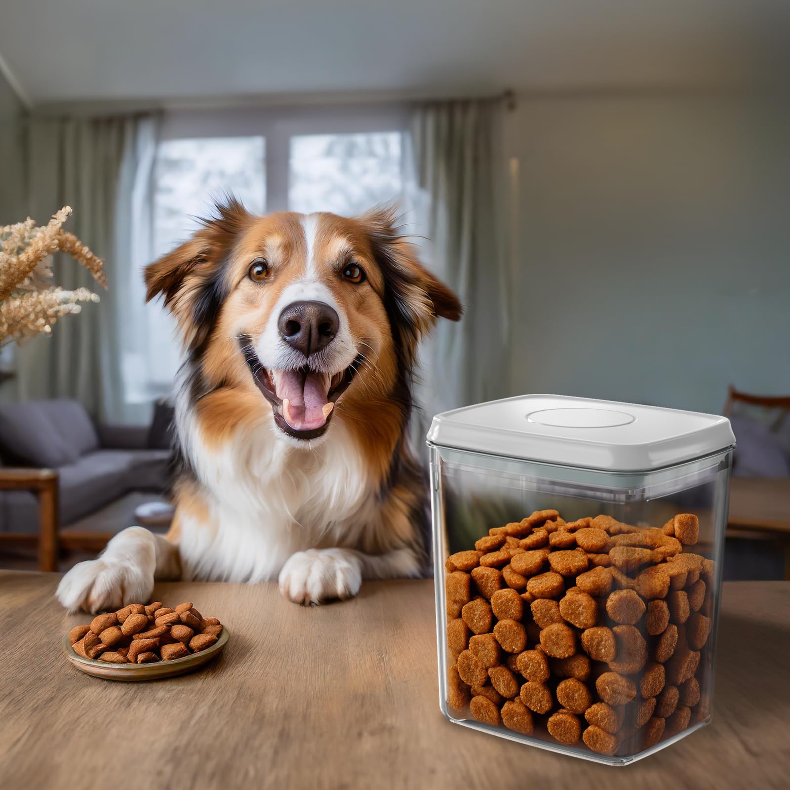 LOYOSEL travel-ready dog-treat-container keeps treats fresh on the go.