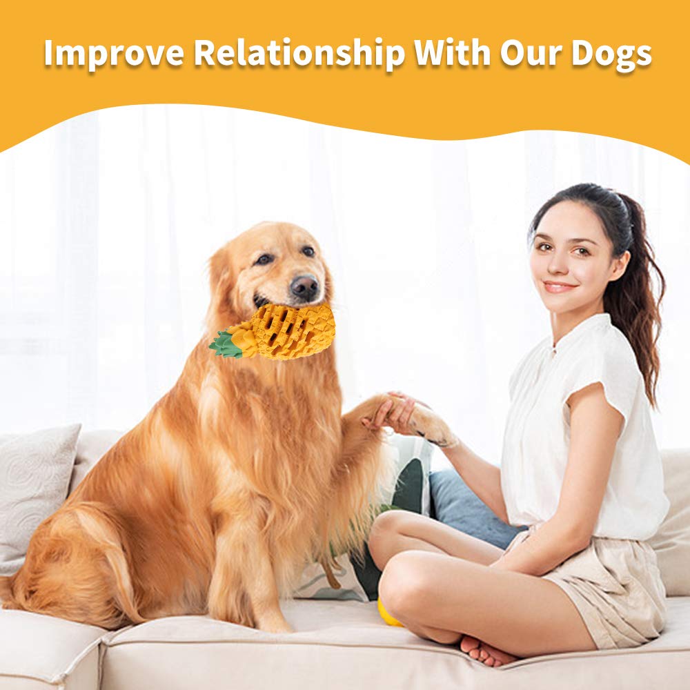 LPHSNR pineapple dog toy durability test shot against strong chewers.