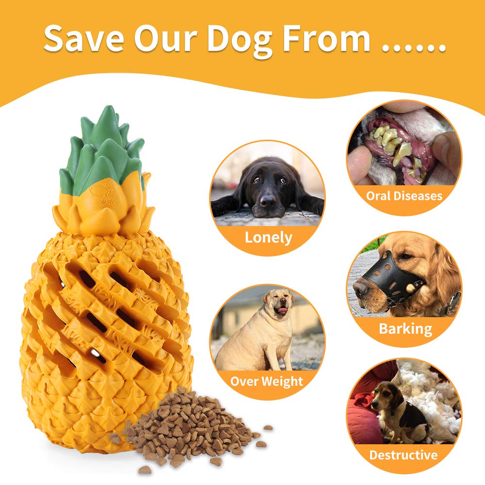 LPHSNR pineapple dog toy durable shell designed for rugged chewing sessions.