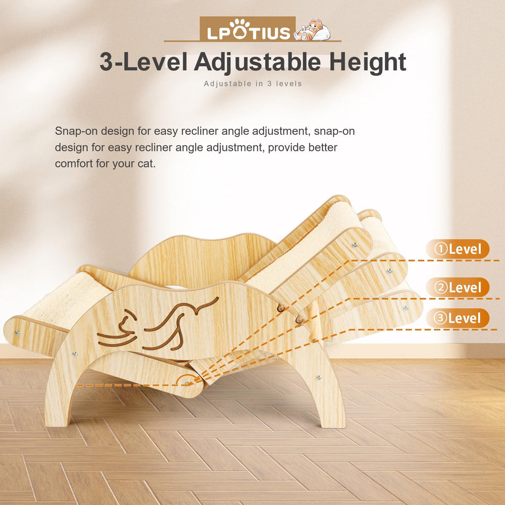 LPOTIUS eco-friendly wooden frame emphasizes sturdy construction and long-lasting use.