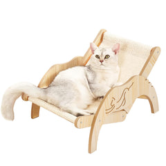 LPOTIUS cat hammock elevated bed demonstrates cozy, moisture-free lounging for indoor cats.