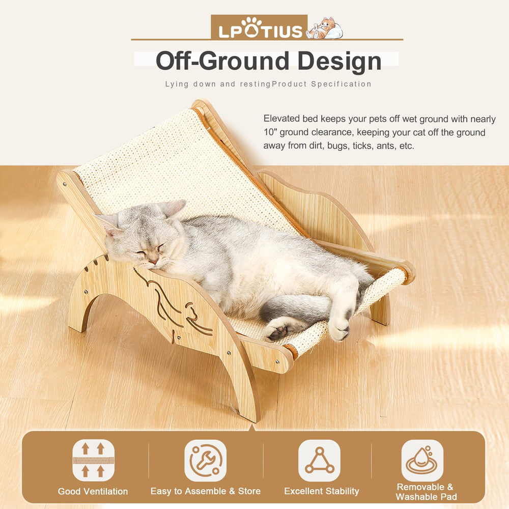 LPOTIUS cat chair supports up to 33 pounds for a secure, comfy nap.