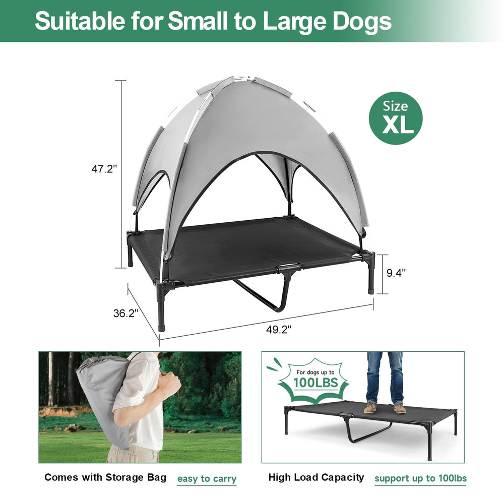 LPOTIUS bed features detachable parts for easy cleaning outdoors.