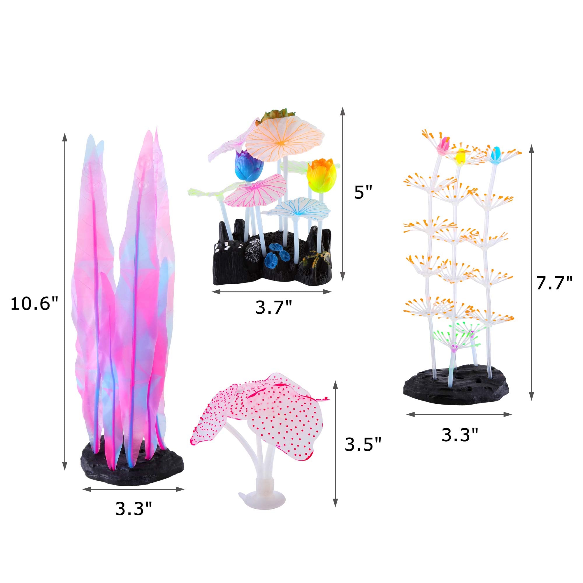 Lpraer pink seaweed glow decoration adds color and texture