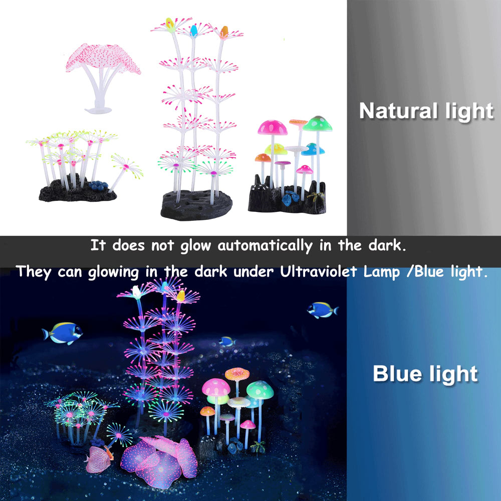 Lpraer glow anemone creates dynamic underwater scenes using safe silicone material.