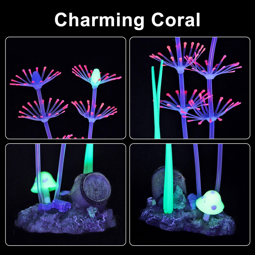 LPraer glow aquarium easy-install pedestal keeps decorations stable