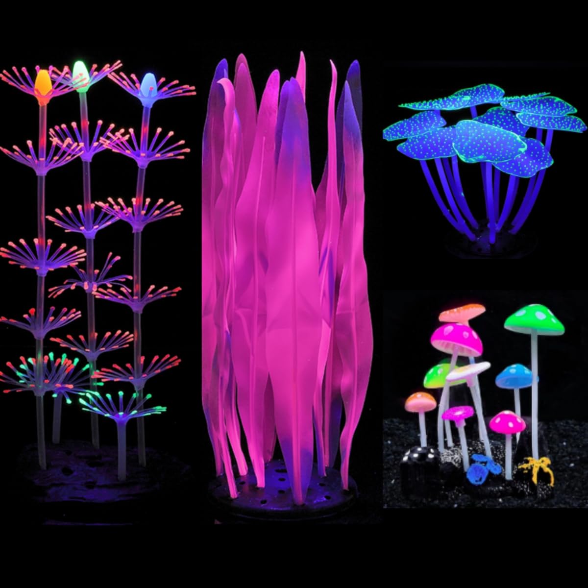 LPraer glow aquarium glow effect shines under UV or blue light