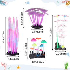 LPraer glow aquarium suction coral stays securely fixed on the glass