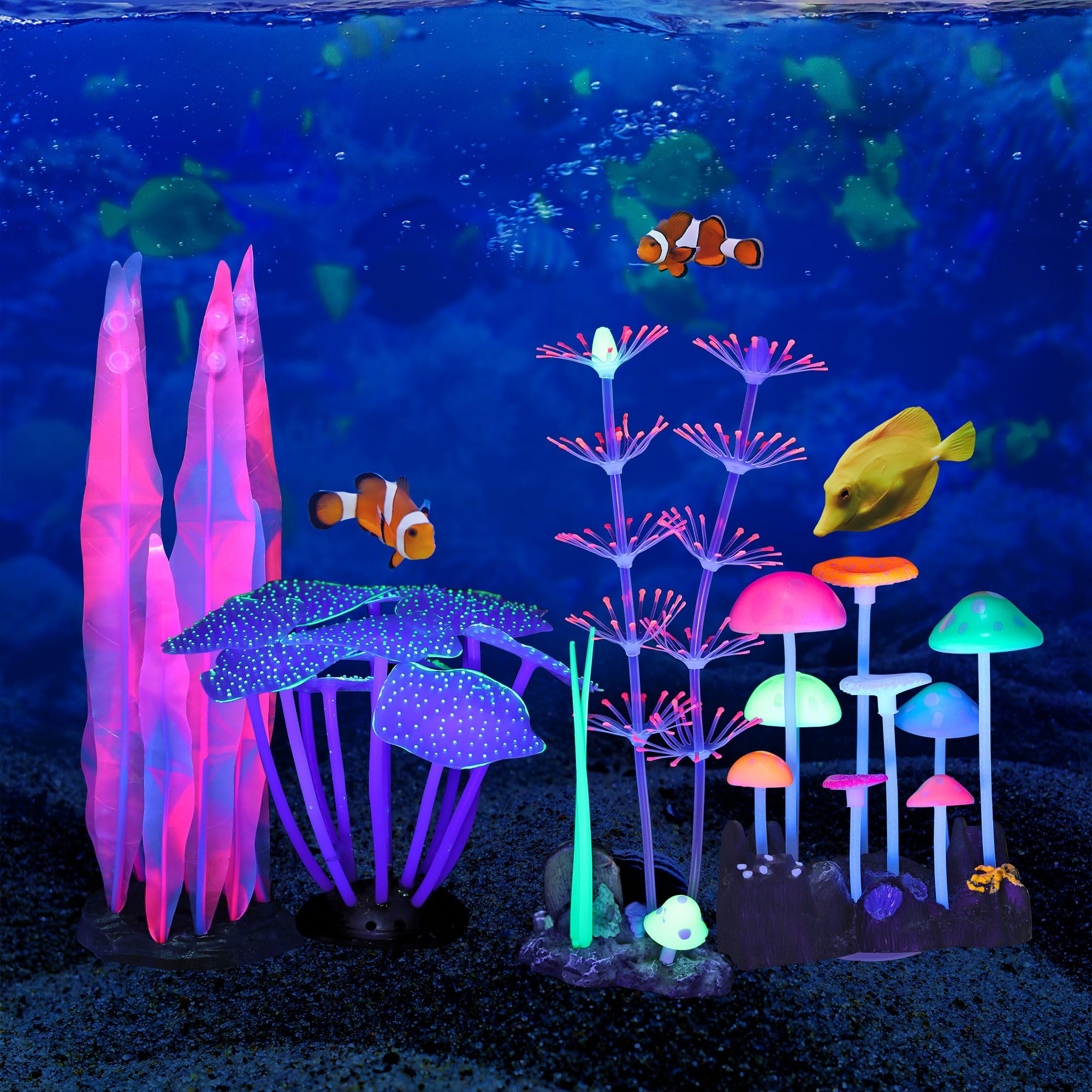 LPraer glow aquarium tank-compatible for saltwater and freshwater setups