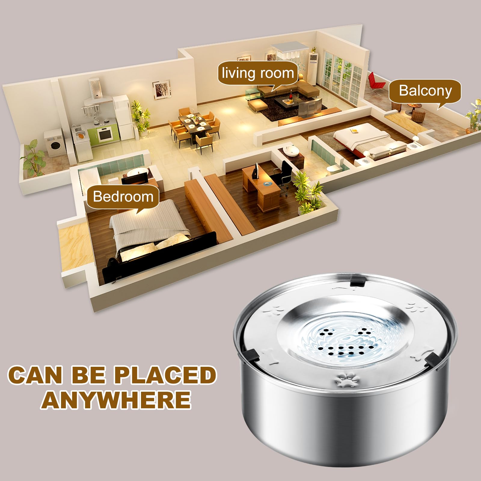 LQPBDFDC dog water bowl with easy-install design for busy households