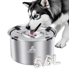 LQPBDFDC no-spill dog water bowl side view highlights spill-proof design for cleaner floors.