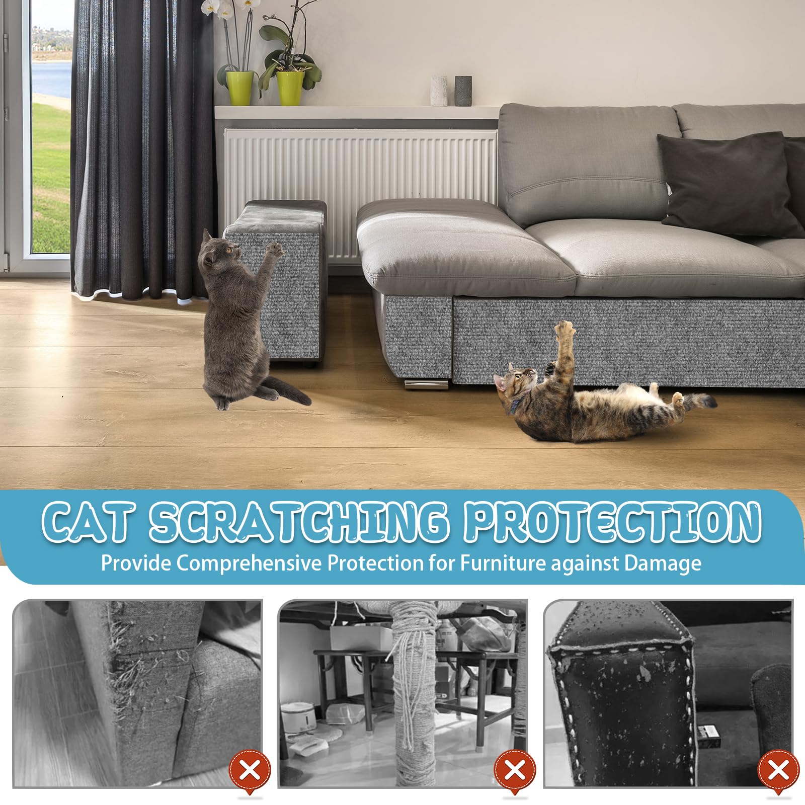 LSGCQ Furniture-Protecting Scratcher guards sofas and shelves from claws.