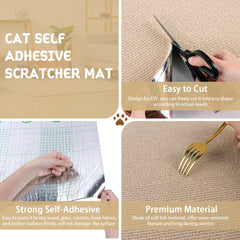 LSGCQ climbing cat scratcher mat applied to cat tree shelf demonstrates DIY customization