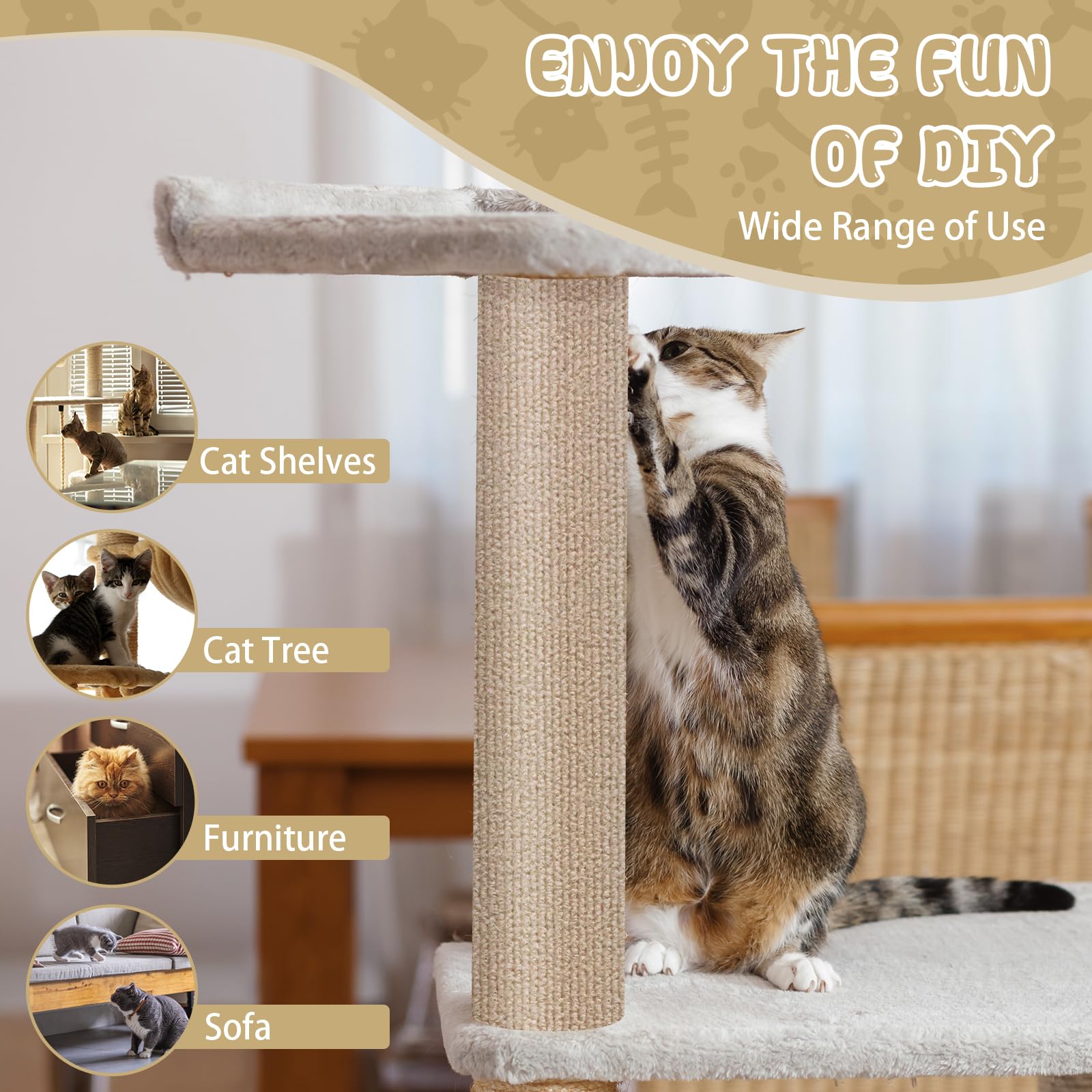 LSGCQ climbing cat scratcher mat cat enjoys climbing on textured surface