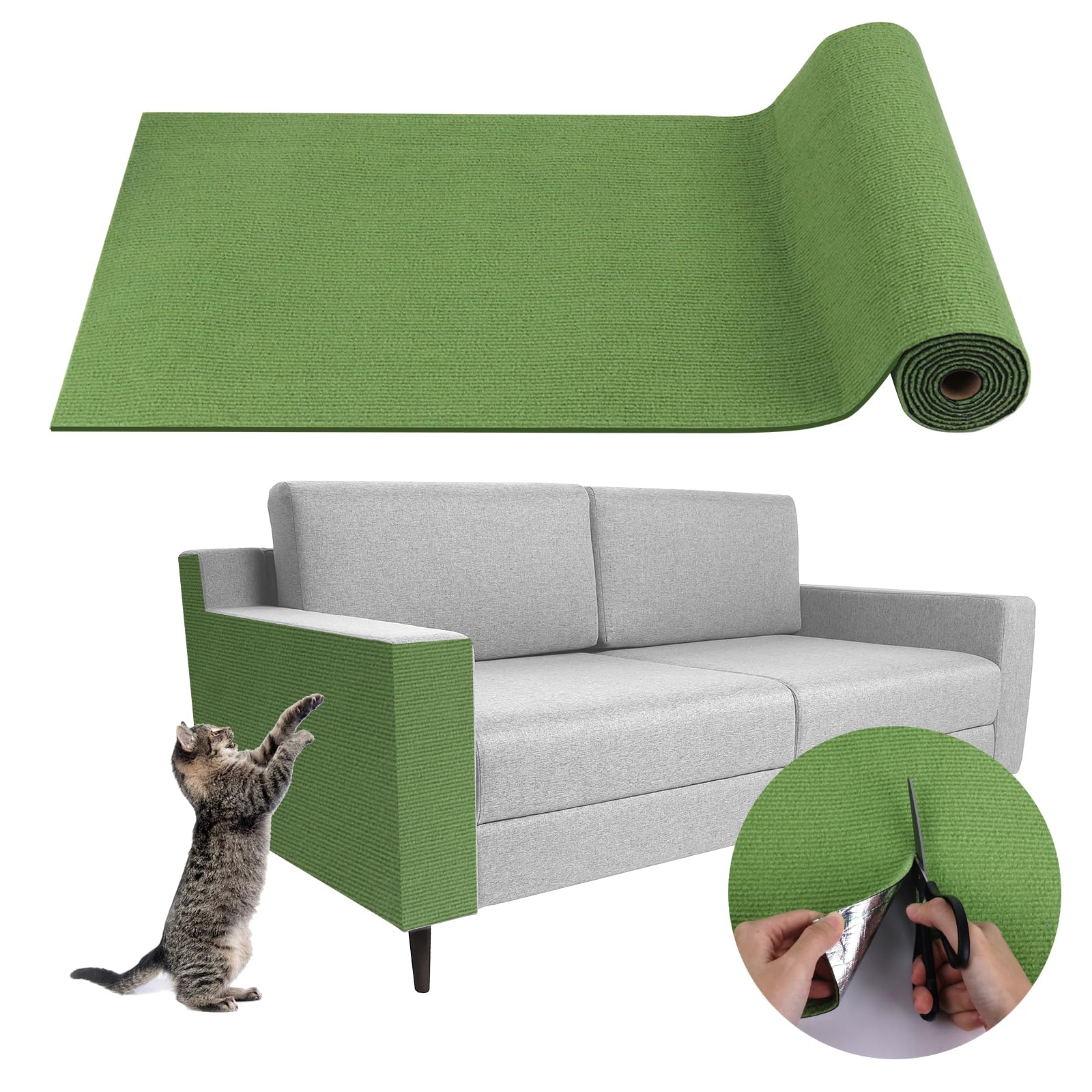 LSGCQ climbing cat scratcher mat full view shows spacious surface for scratching.