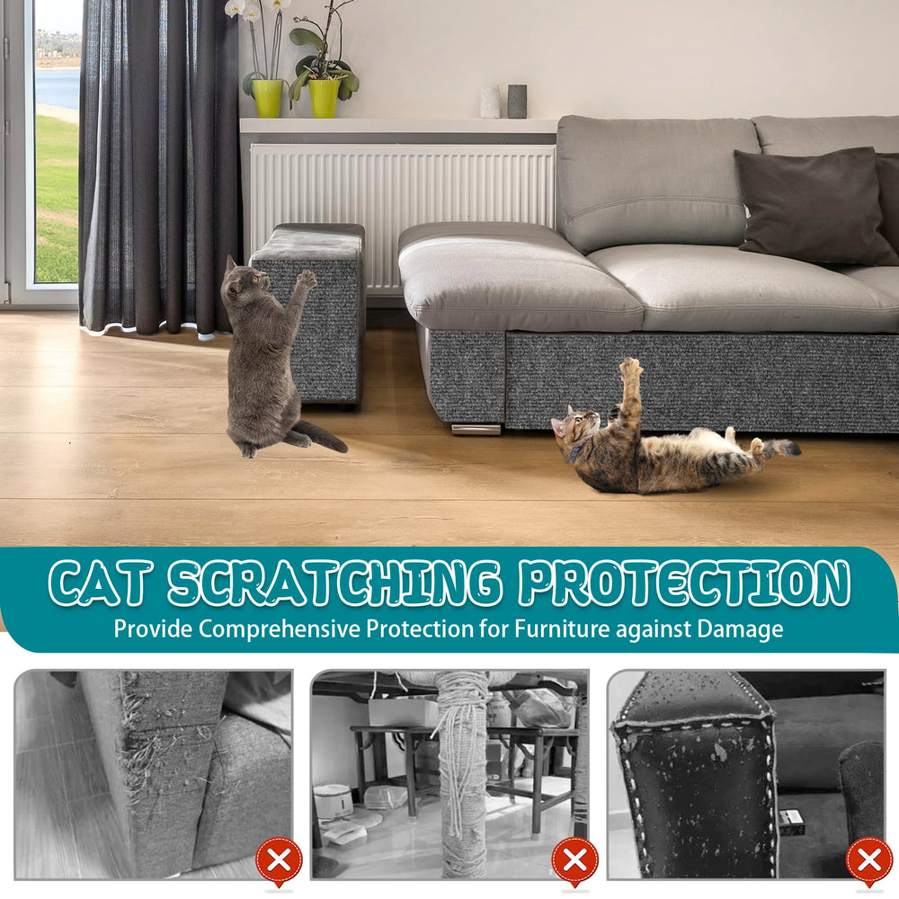 LSGCQ climbing cat scratcher mat protects couches by offering a dedicated scratching area