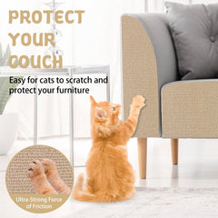 LSGCQ climbing cat scratcher mat beige cut-to-fit design for furniture