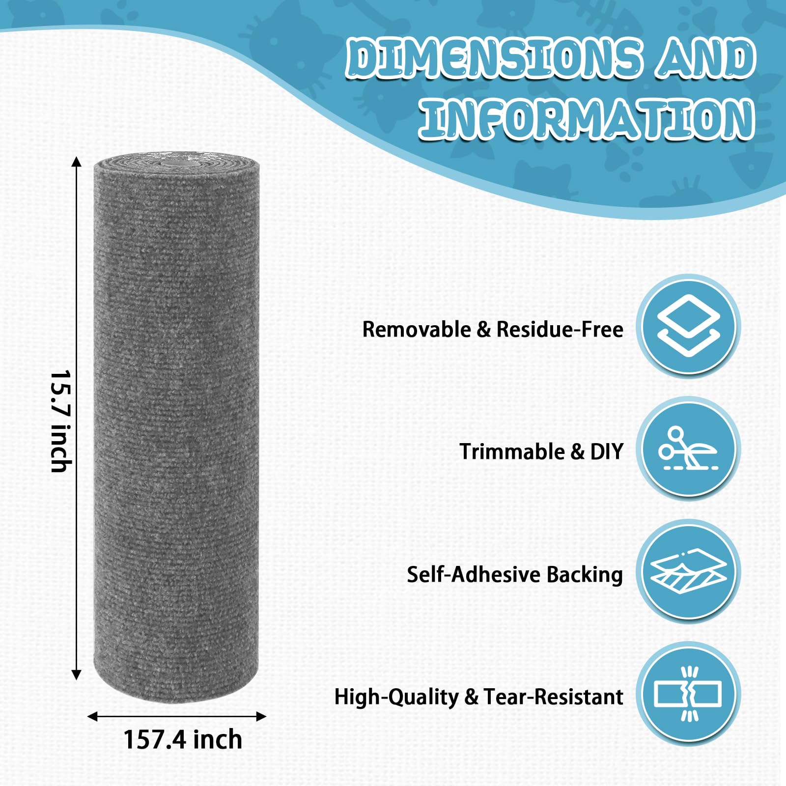LSGCQ Self-Adhesive Carpet Mat demonstrates quick, residue-free mounting on furniture.