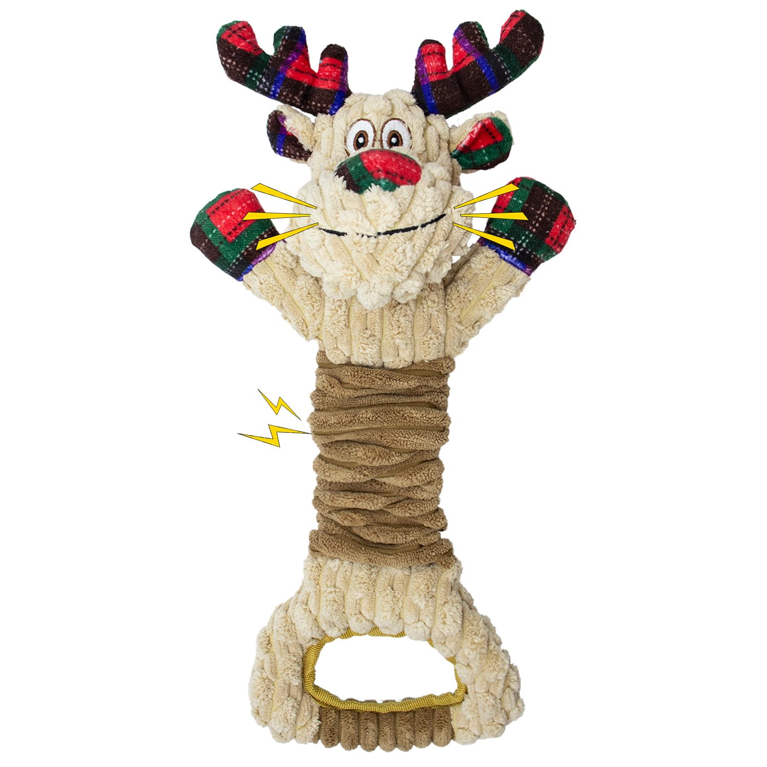 LSSYYQQ deer-head squeaker close-up boosts dog engagement during play.