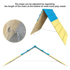 LTTGX dog agility A-frame angle adjustment allows progressive challenge for dogs.