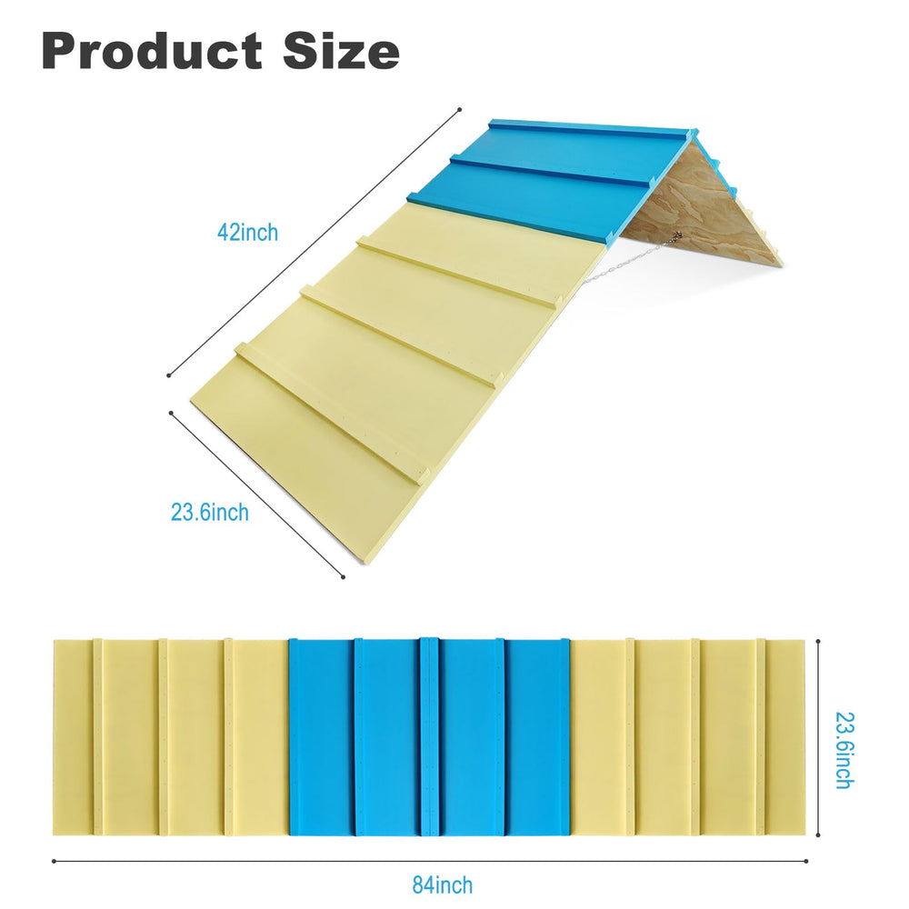LTTGX dog agility A-frame anti-slip bars improve grip during climbs.