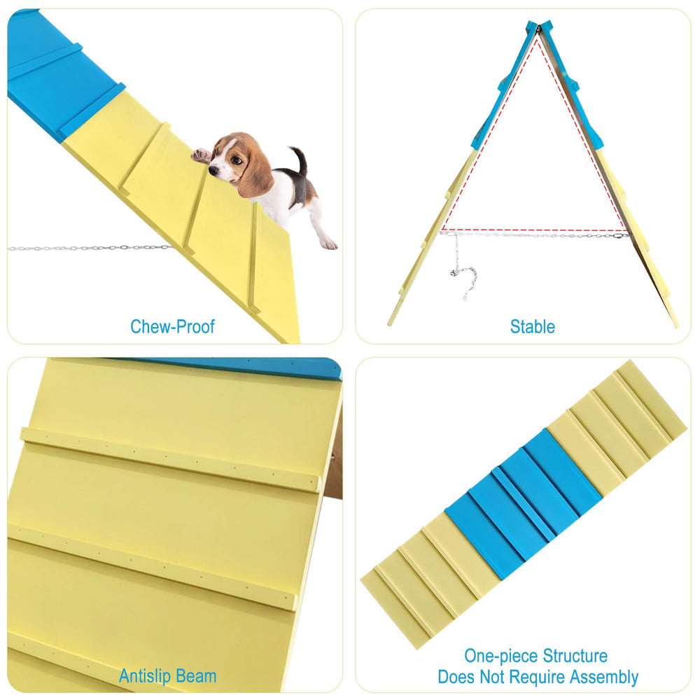 LTTGX dog agility A-frame height-adjustable feature customizes workouts.