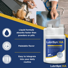 LubriSynHA added to food dish shows simple administration for busy households.