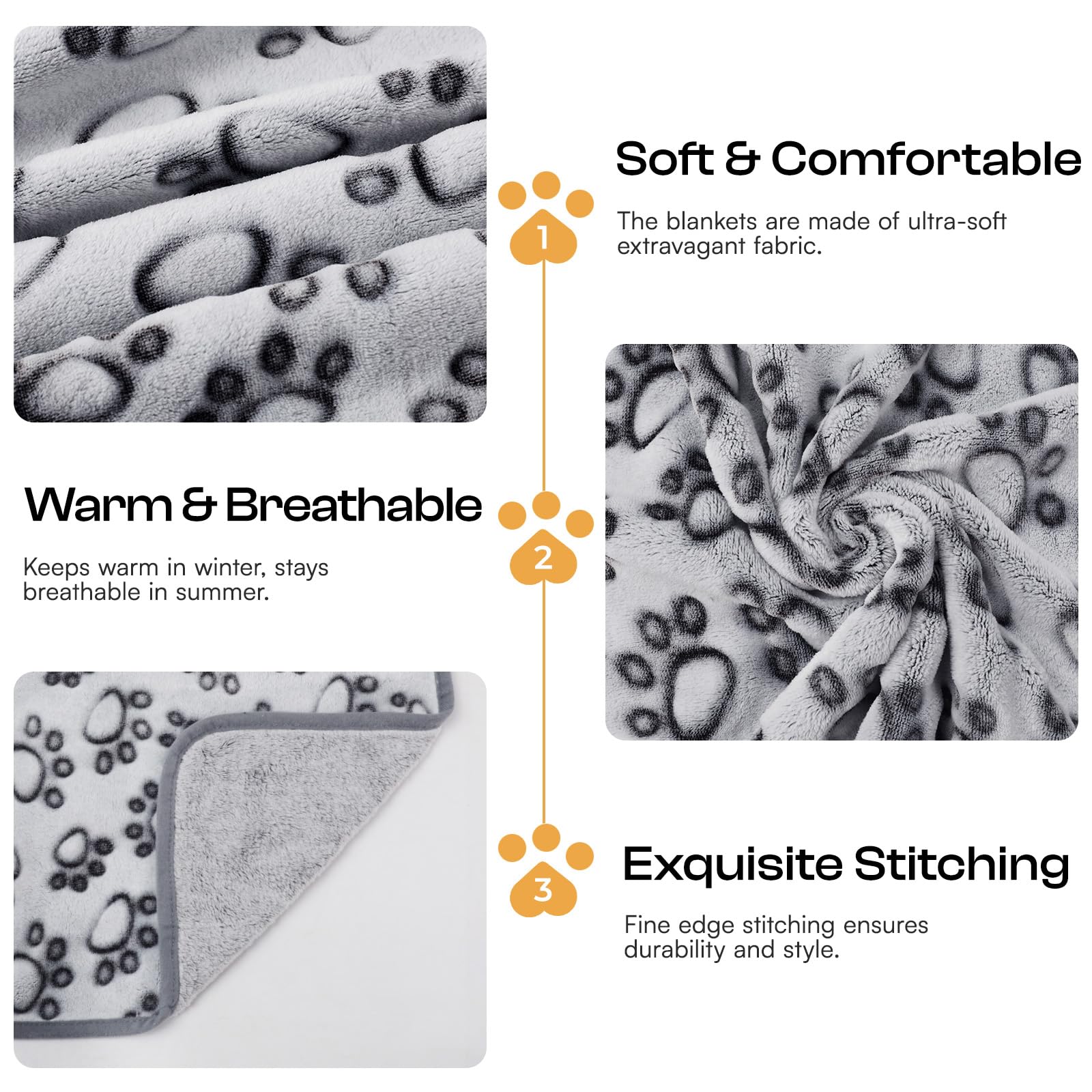 Luciphia 1 Pack 3 Blankets small size option keeps hamsters and teacup dogs snug.