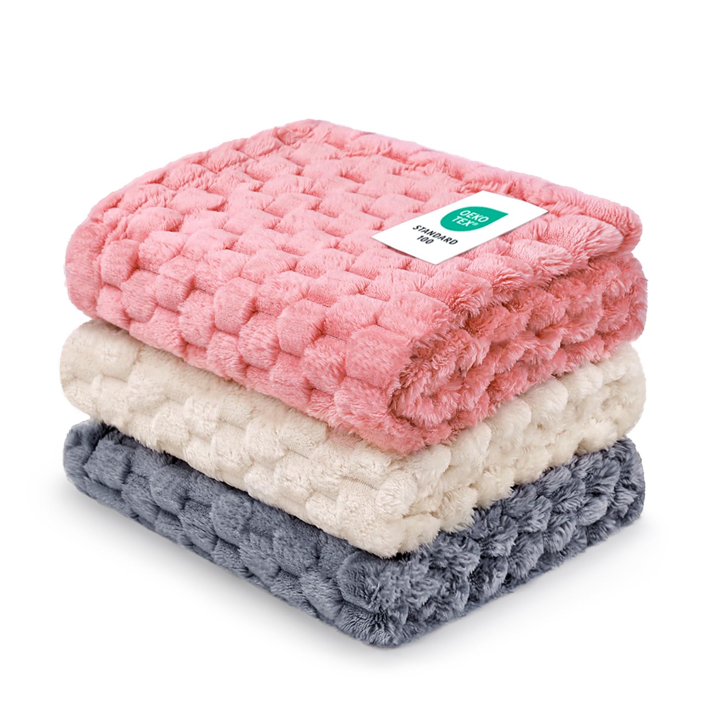 Luciphia 300GSM fleece dog blanket close-up showing plush, skin-friendly comfort