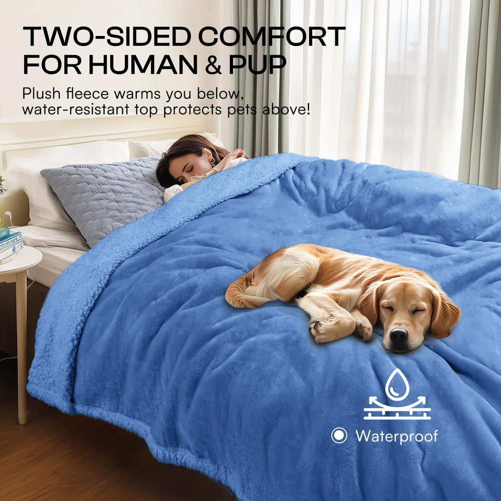 Luciphia blanket hair-proof design helps keep furniture cleaner between cleanings
