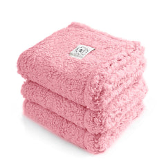 luciphia calming dog blanket pink folded for cozy warmth on the couch