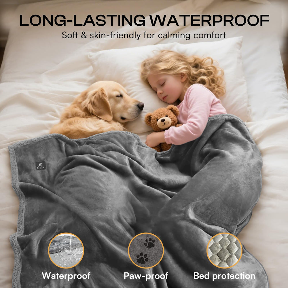 Luciphia reversible sherpa-fleece blanket showing plush interior and soft surface