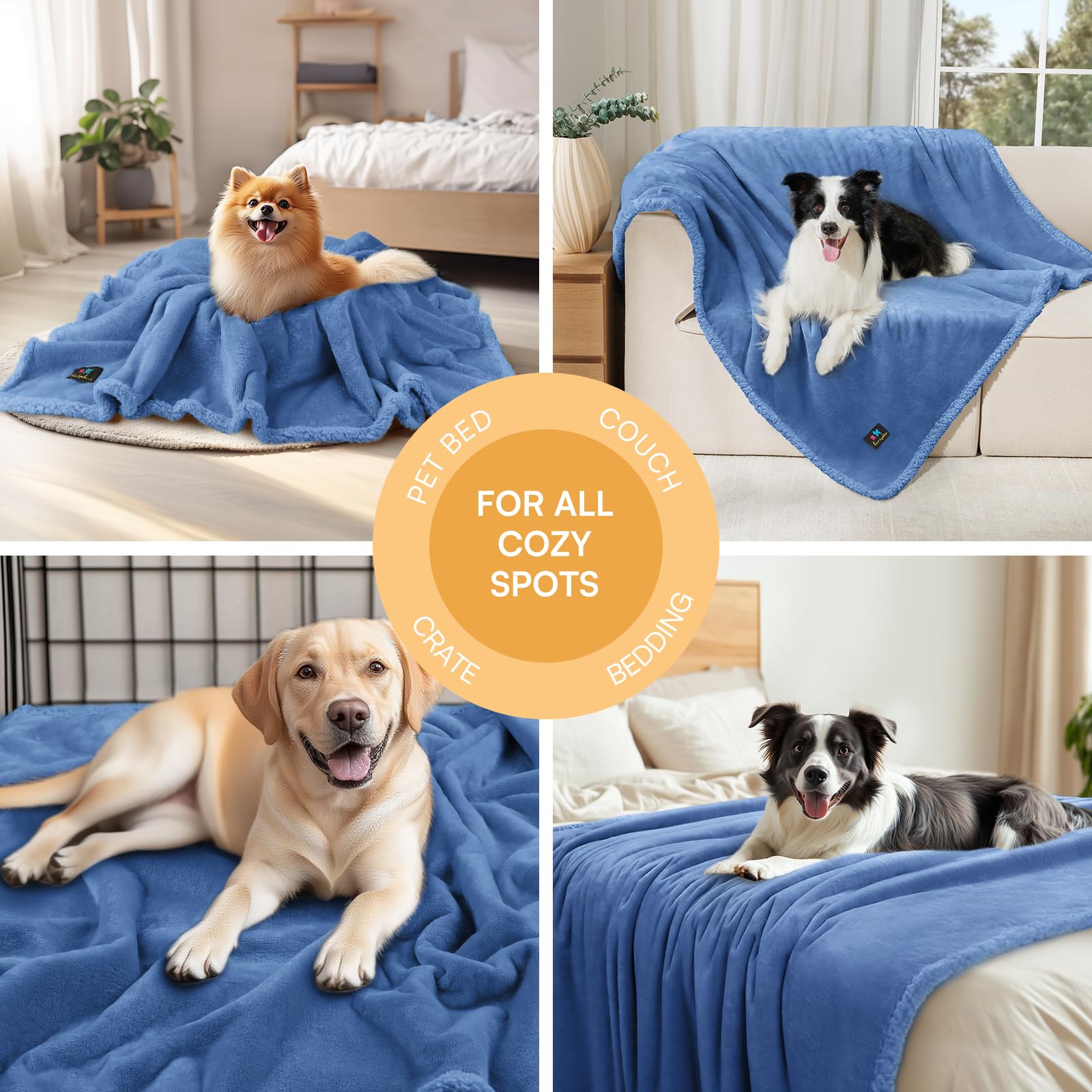 Luciphia blanket is machine washable for easy care after messes