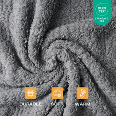 Luciphia sherpa fleece close-up showcases plush softness for cozy pets.