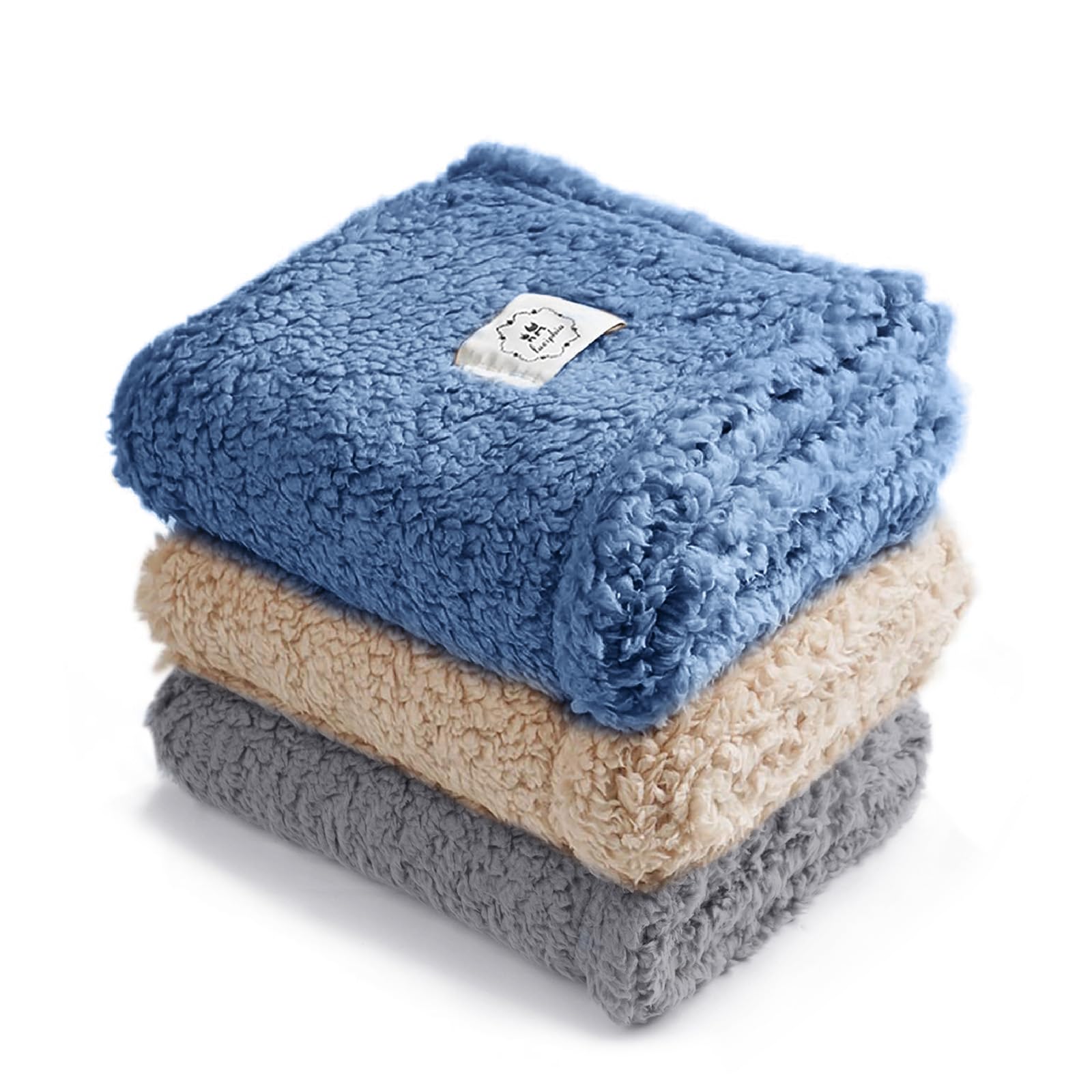 Luciphia calming dog blanket ultra-soft sherpa texture for cozy naps.