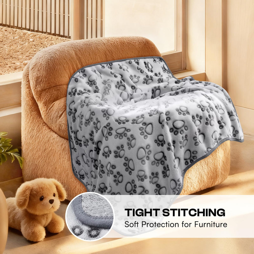 Luciphia large 41x31 inch blanket placed on a sofa for pets.