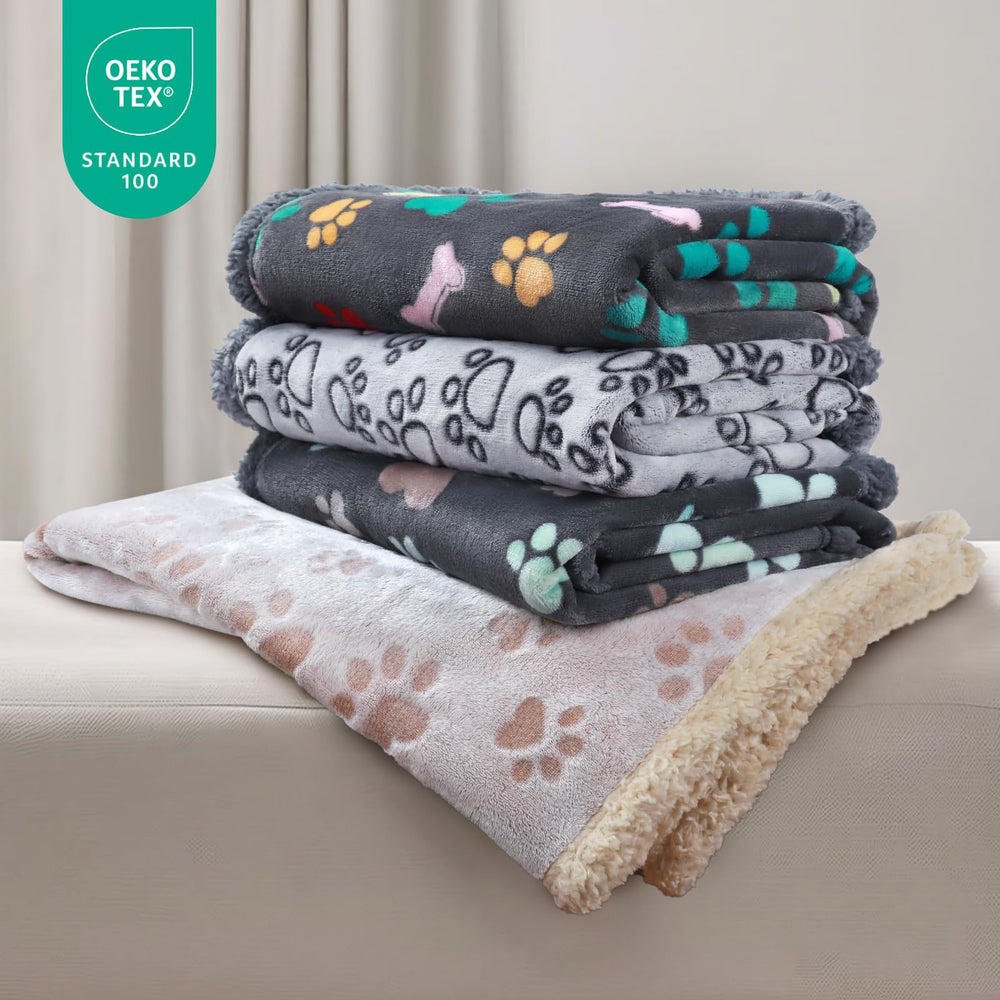 Luciphia X-Large 85x57 blanket draped over a sofa for large dogs.