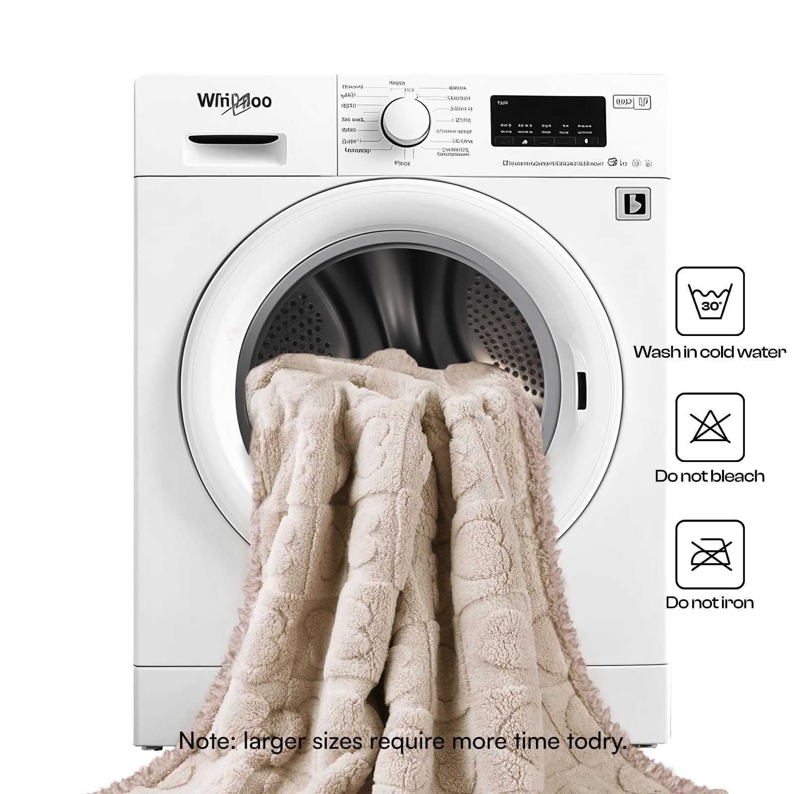 Luciphia machine-washable dog blanket offers easy care for busy homes.