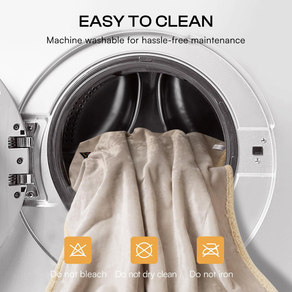 Luciphia machine-washable pet blanket being cleaned for easy care