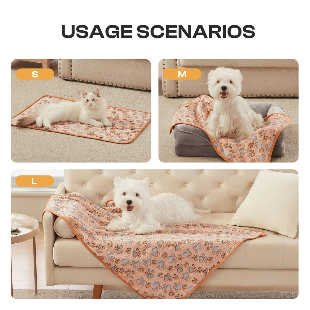 Luciphia paw print design on a soft pet blanket adds charm