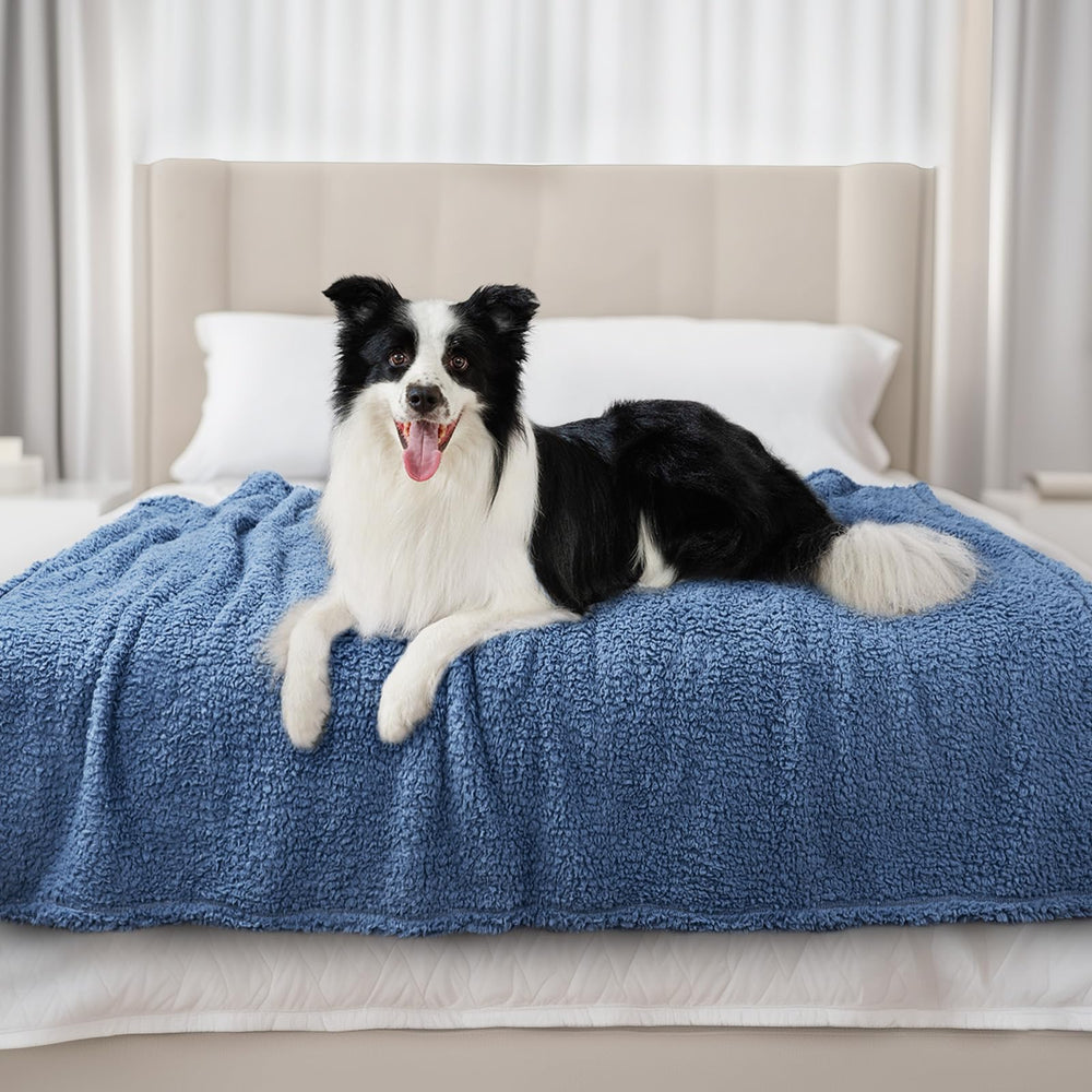 Luciphia premium fleece blanket fabric detail with plush sherpa for cozy warmth