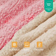 Luciphia premium fleece pet blanket close-up reveals plush texture for naps