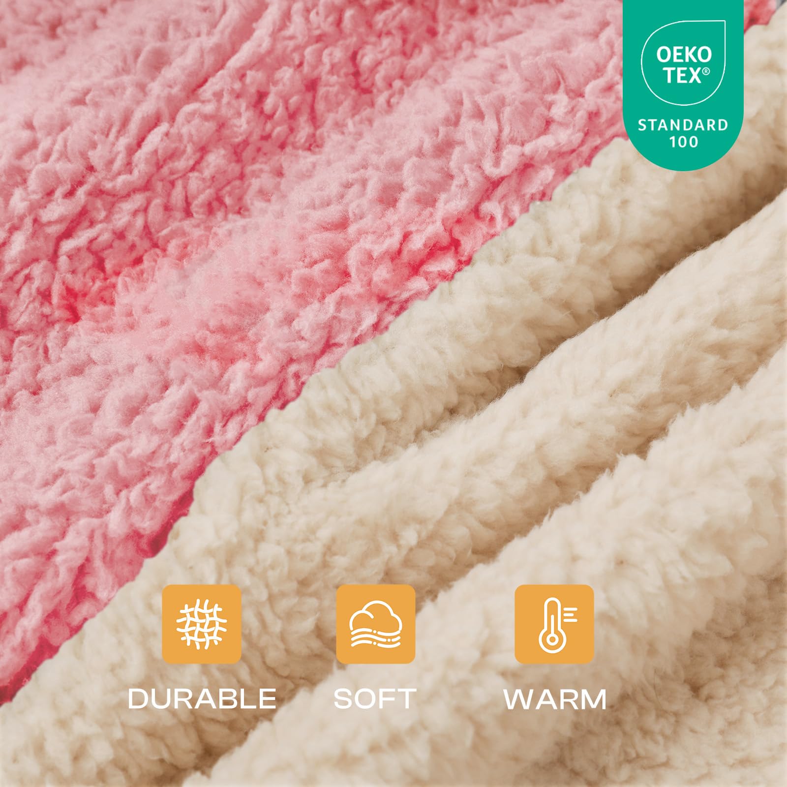 Luciphia fleece blanket with soft sherpa texture for cozy pet naps.