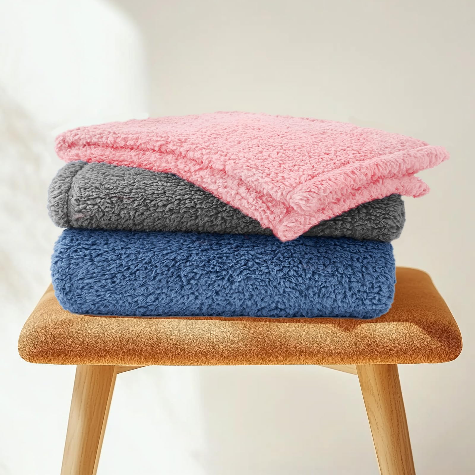 Luciphia premium fleece pet blanket ready for travel in compact form