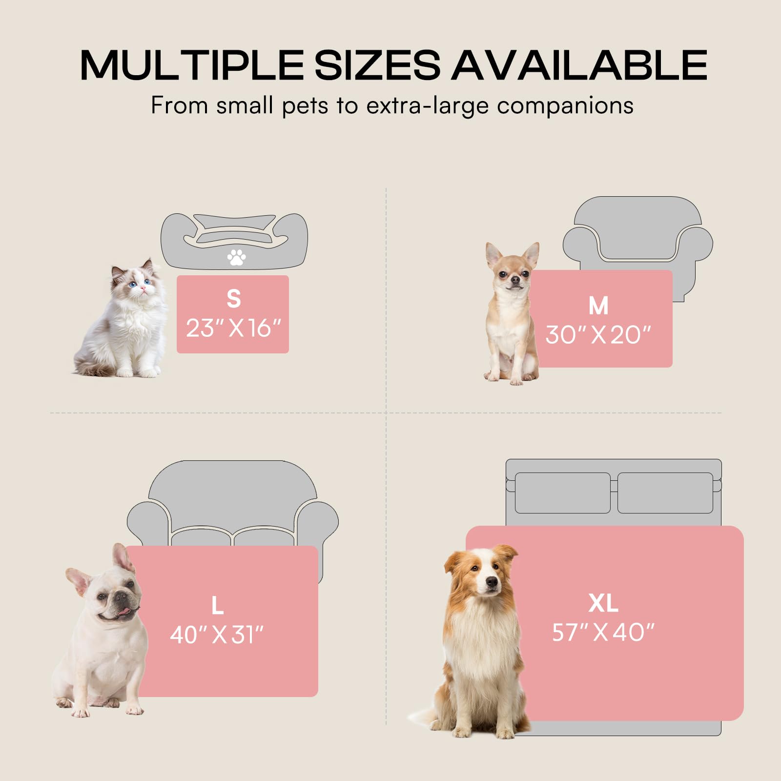 Luciphia Soft blanket in grey tones offering timeless pet-friendly warmth