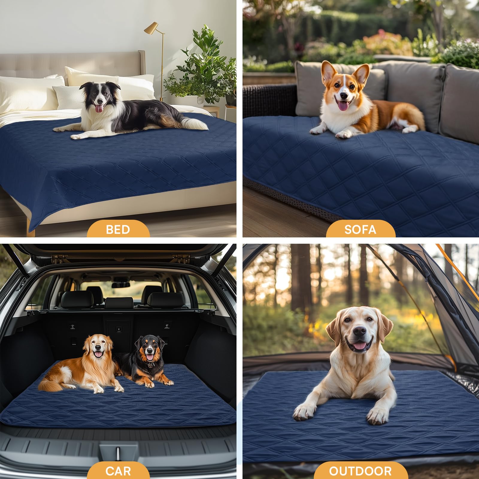 Luciphia versatile pet couch mat doubles as picnic or car-seat protector