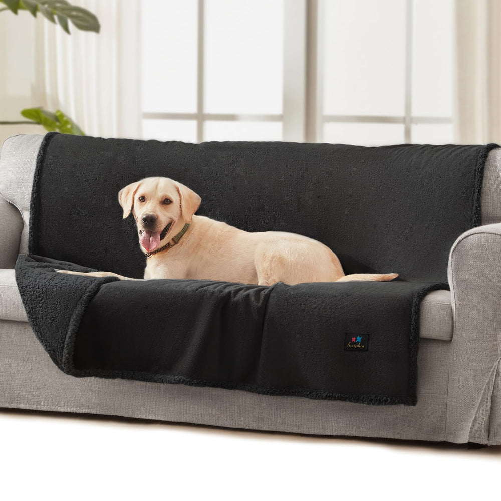 Luciphia waterproof bed blanket front view protects furniture from spills
