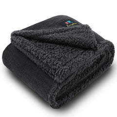 Luciphia waterproof bed blanket front view shows plush fleece and reversible warmth for pets.