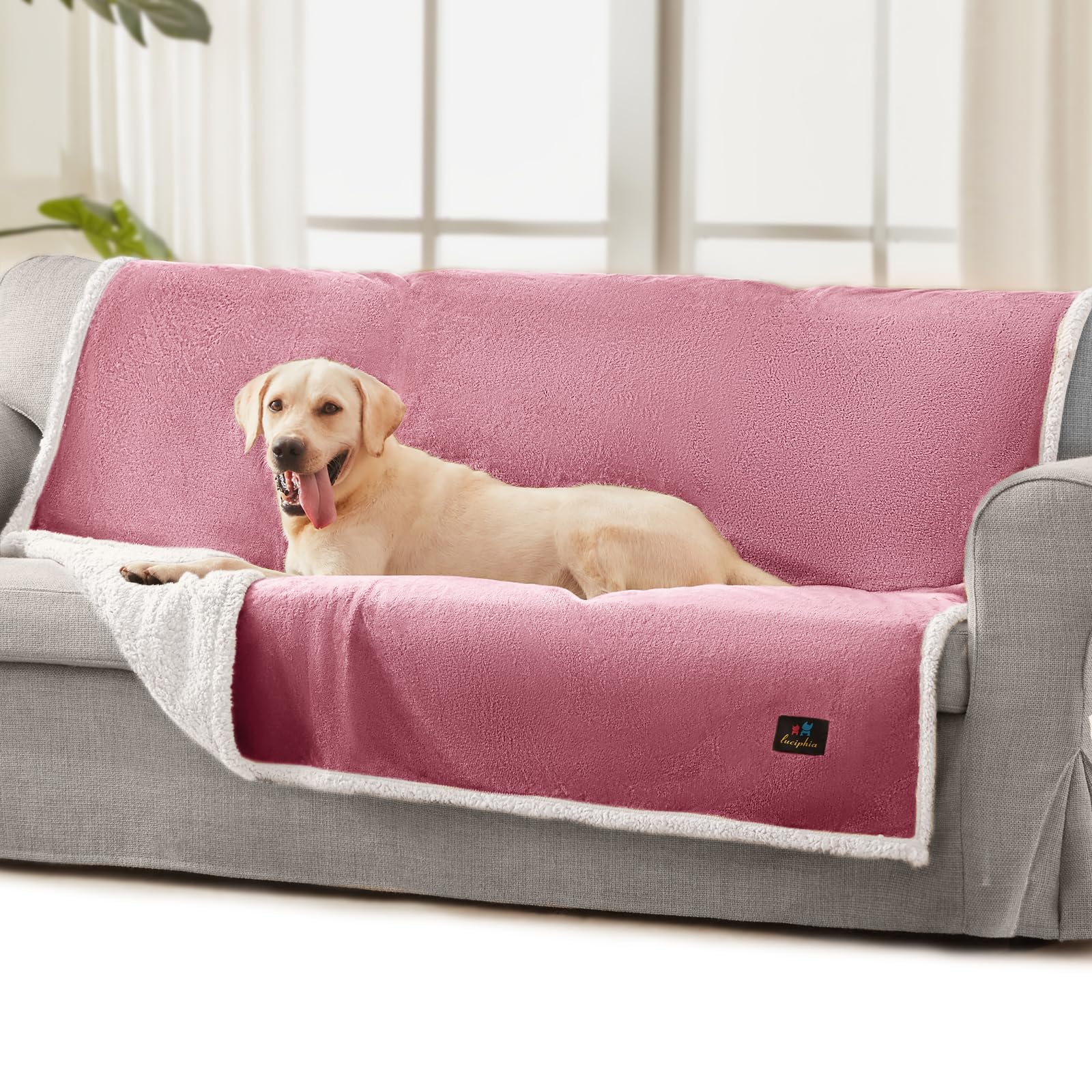 Luciphia waterproof bed blanket reversible fleece sherpa for year-round warmth